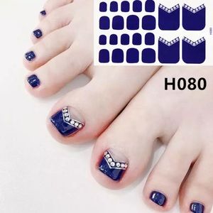 Blue Diamonds Nail Strips Pedicure